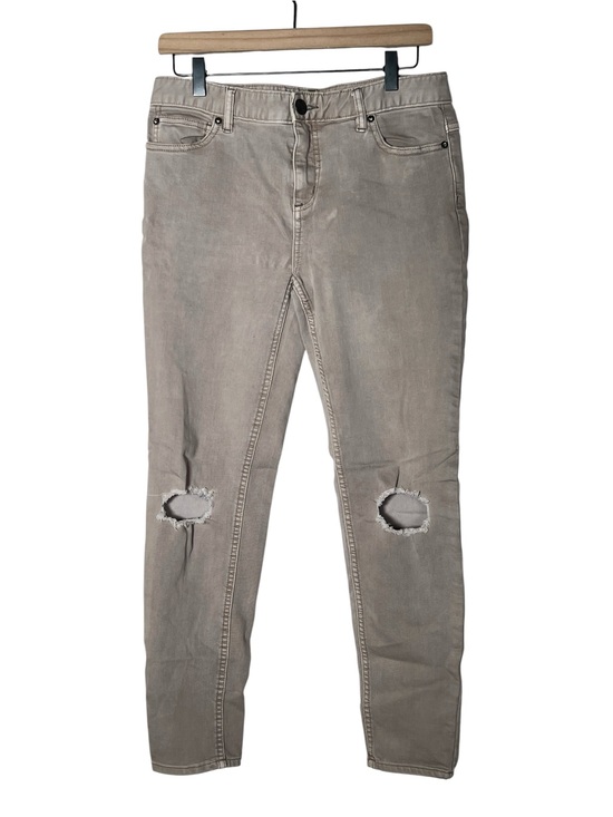 Free People Denim - Free people tan distressed skinny jeans size 29 B193